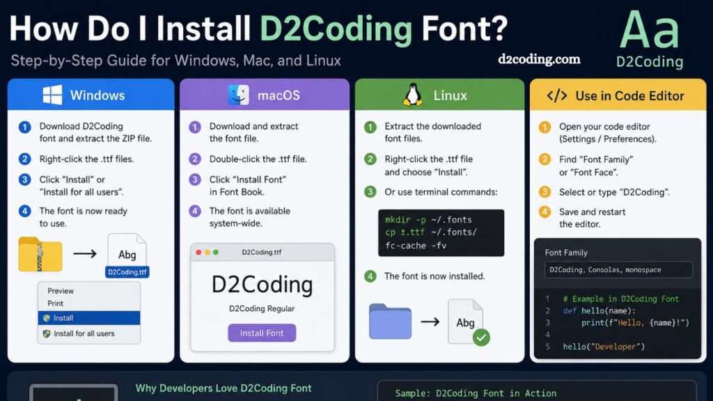 D2Coding Font